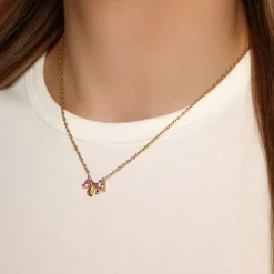 Sweet Bow Halskette | 18K vergoldet
