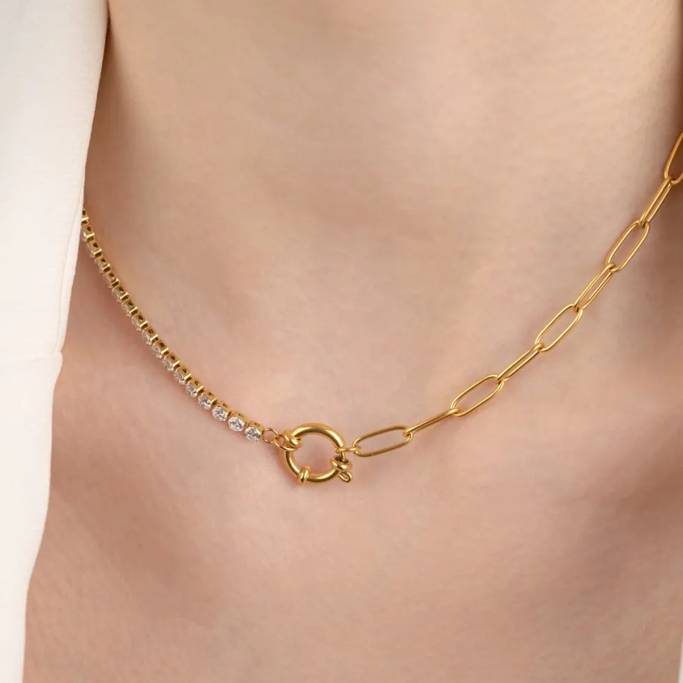 Tennis Chain Kette | 18K vergoldet