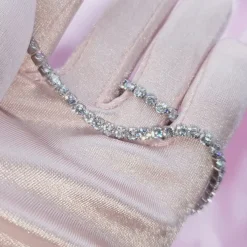 Tennis Fußkette | 18K vergoldet
