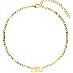 Year Fußkette | 18K vergoldet